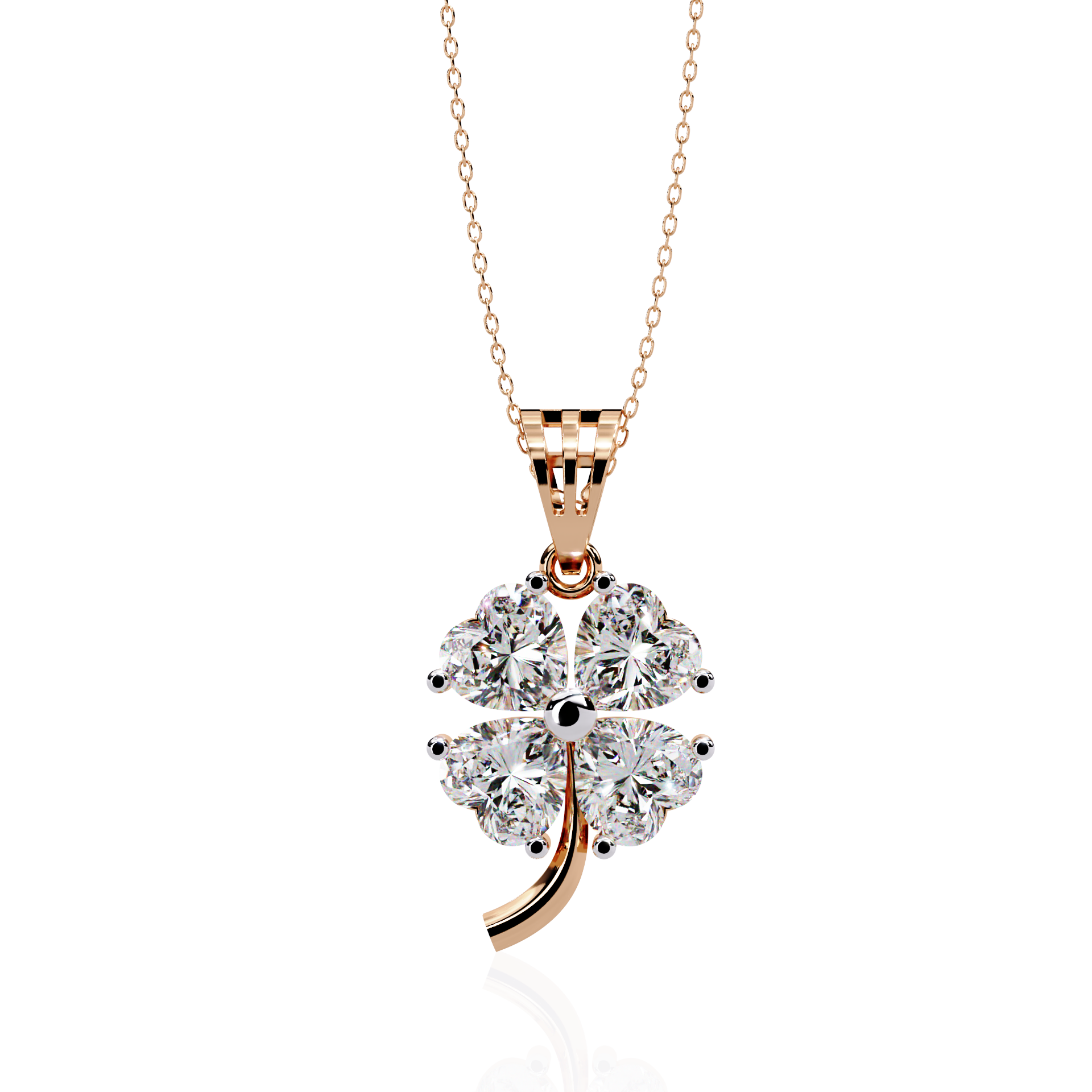 Elegant Four-Leaf Clover Pendant