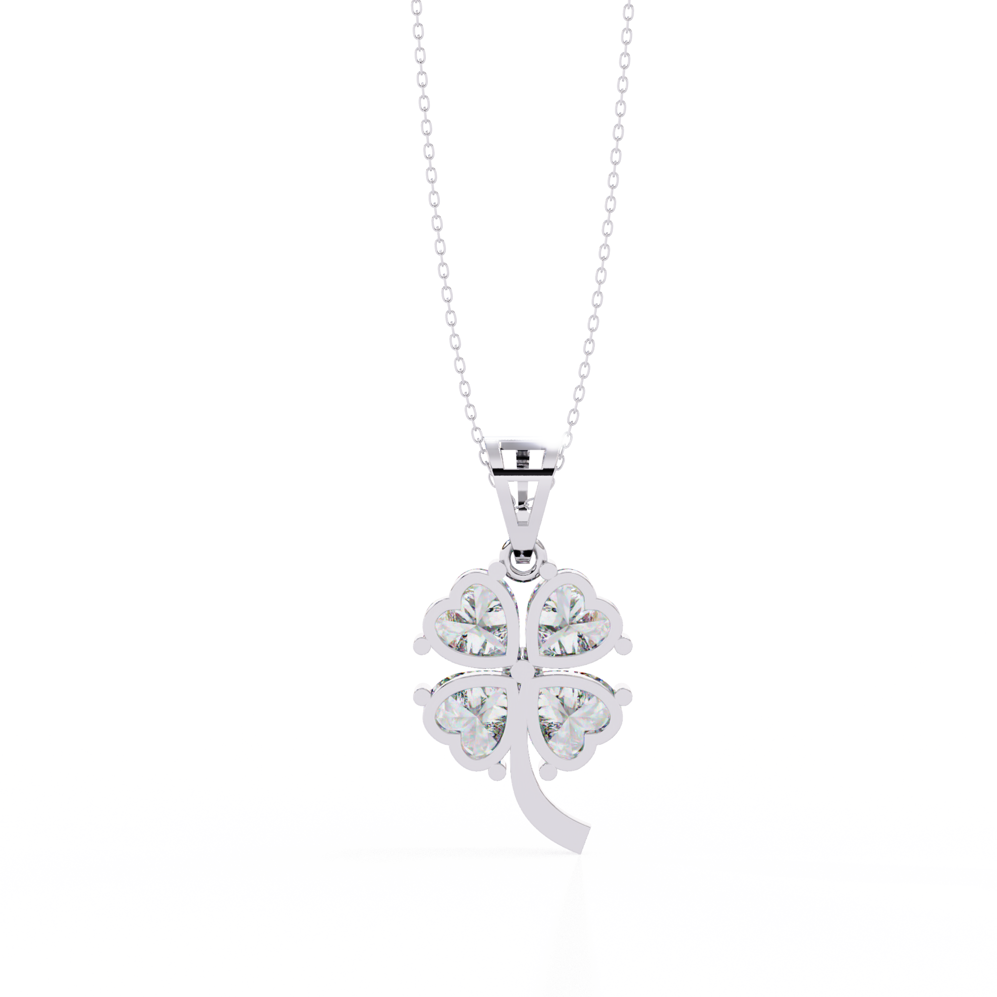 Elegant Four-Leaf Clover Pendant