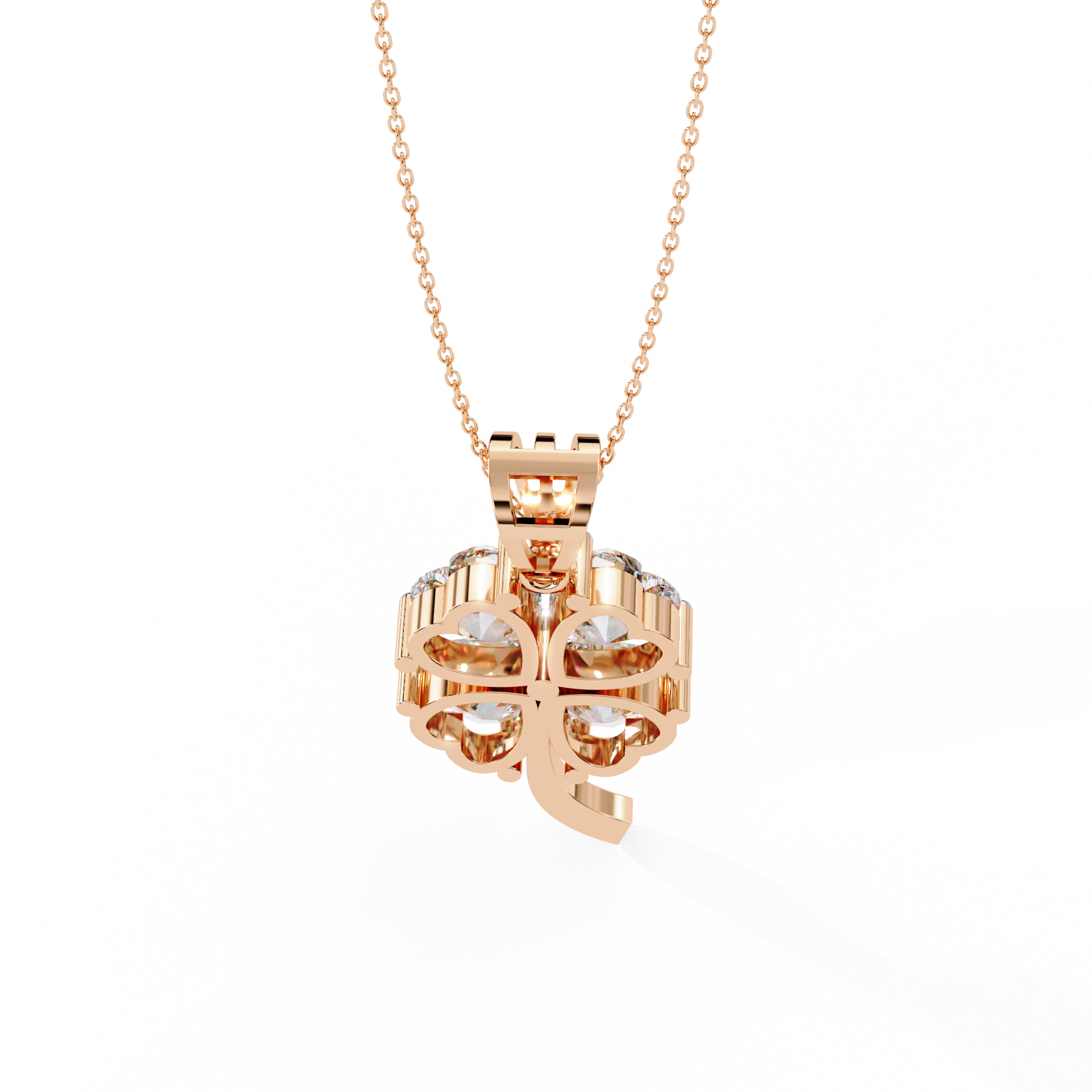 Elegant Four-Leaf Clover Pendant