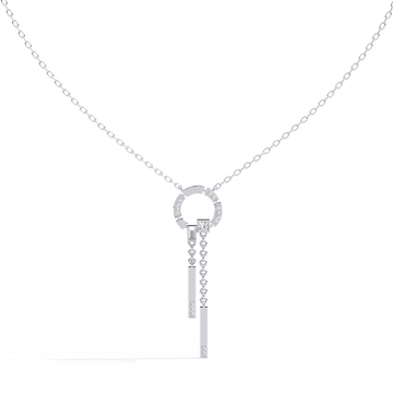 Modern Halo Pendant Necklace