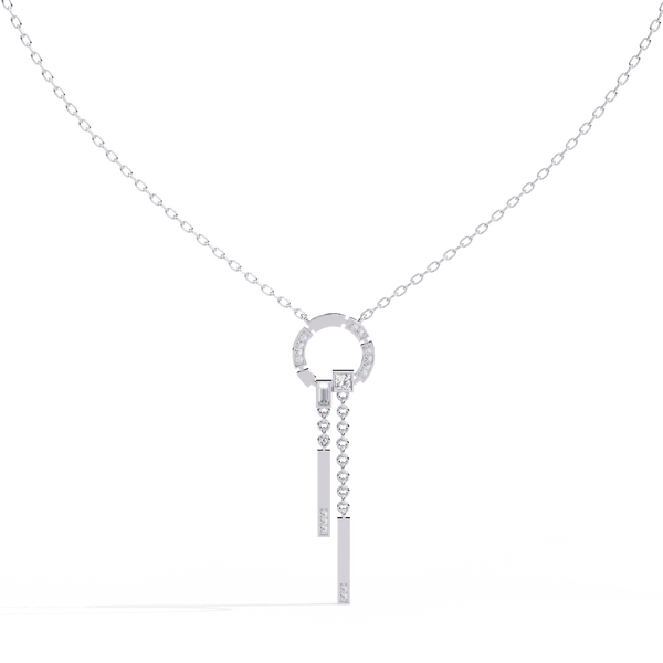 Modern Halo Pendant Necklace