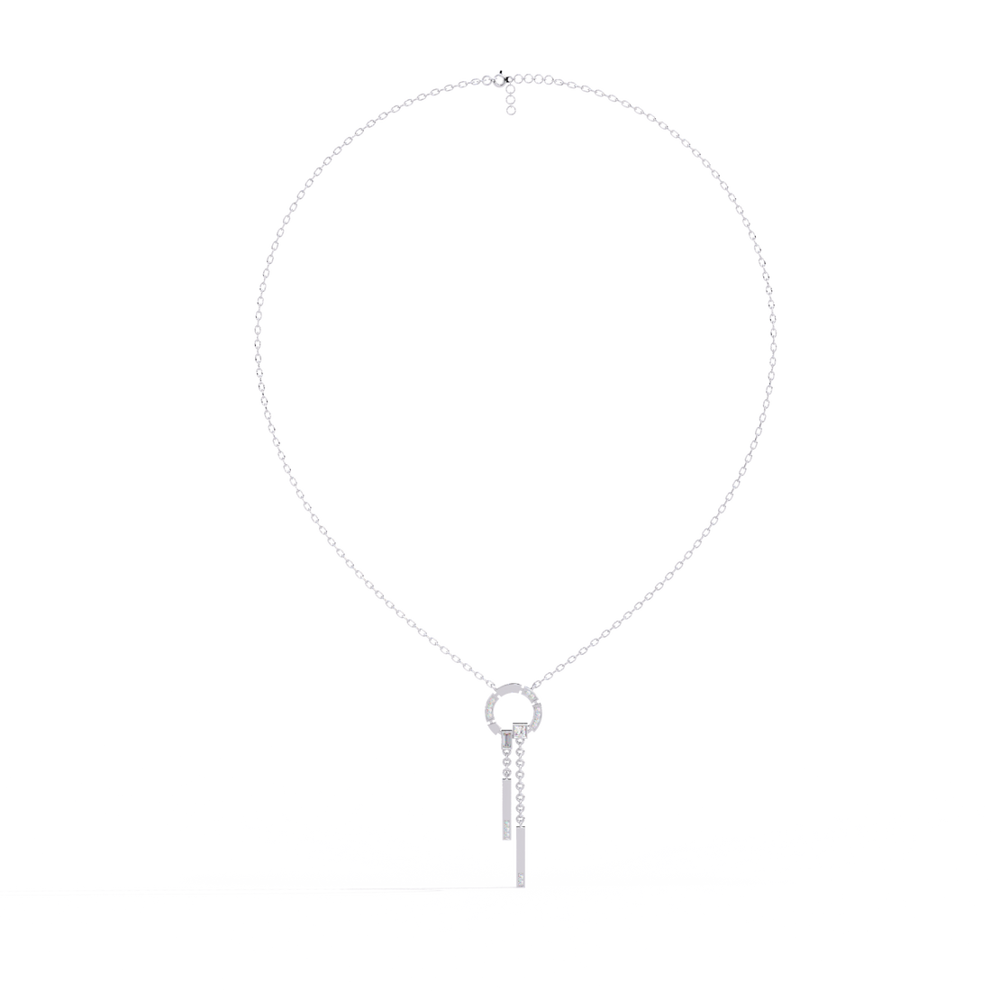 Modern Halo Pendant Necklace
