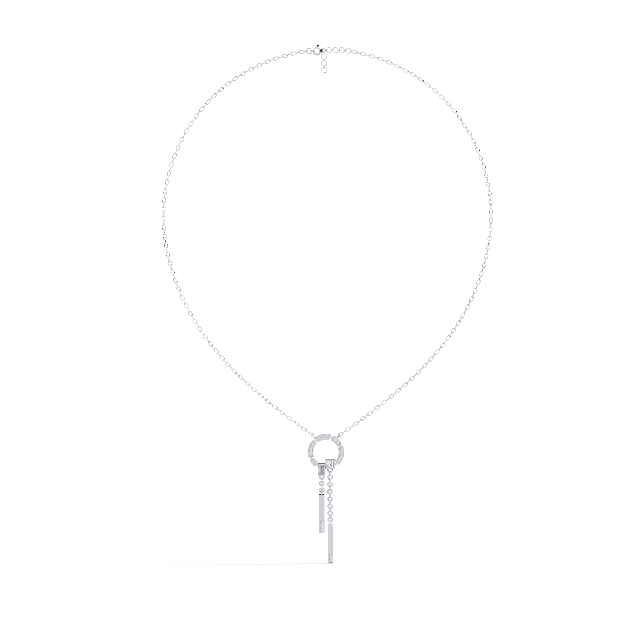 Modern Halo Pendant Necklace