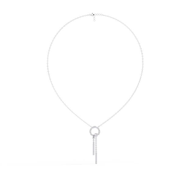 Modern Halo Pendant Necklace