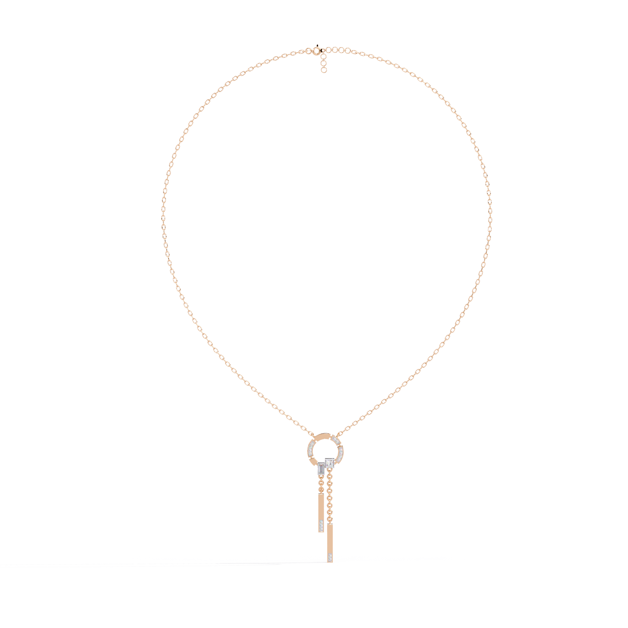 Modern Halo Pendant Necklace