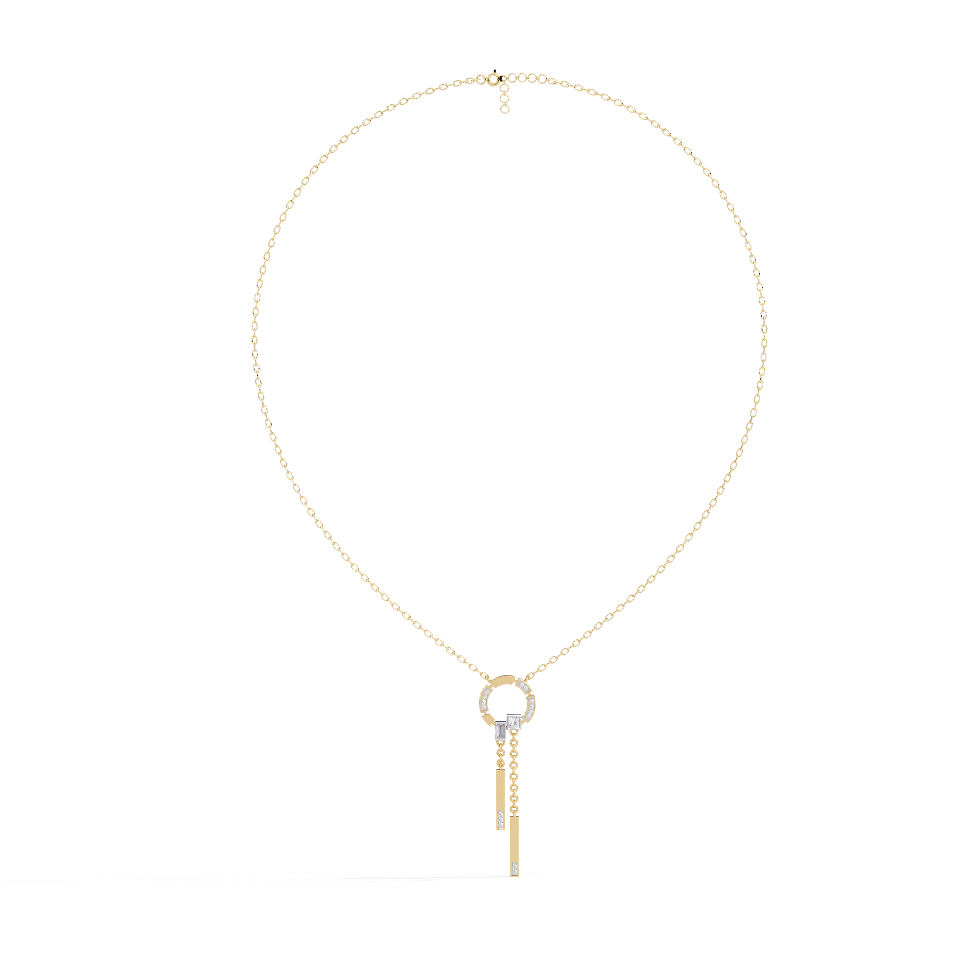 Modern Halo Pendant Necklace