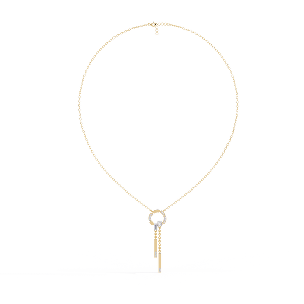 Modern Halo Pendant Necklace