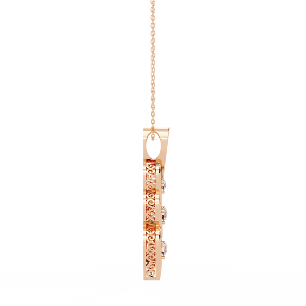 Sirena Lab Grown Diamond Three Stone Pendant: