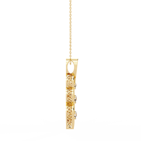 Sirena Lab Grown Diamond Three Stone Pendant: