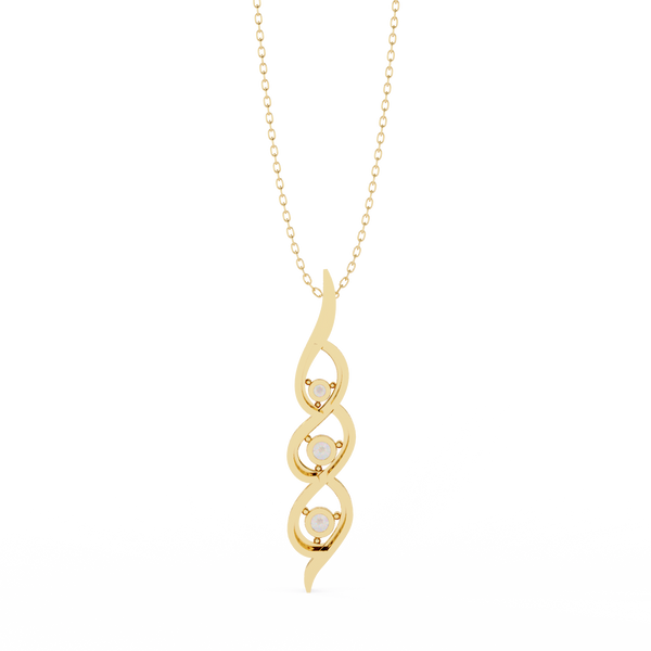 Sirena Lab Grown Diamond Three Stone Pendant: