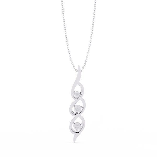 Sirena Lab Grown Diamond Three Stone Pendant: