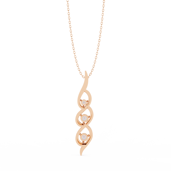 Sirena Lab Grown Diamond Three Stone Pendant: