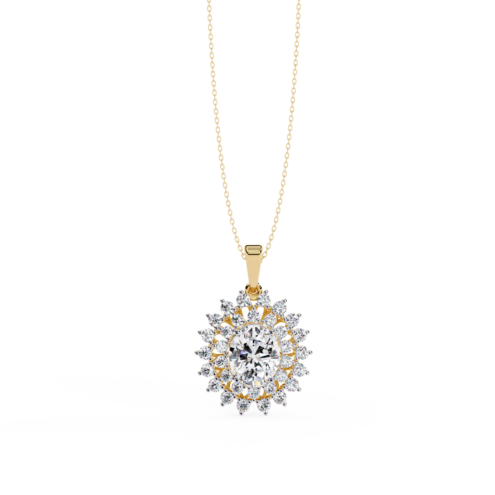 Statement Diamond Pendant Necklace