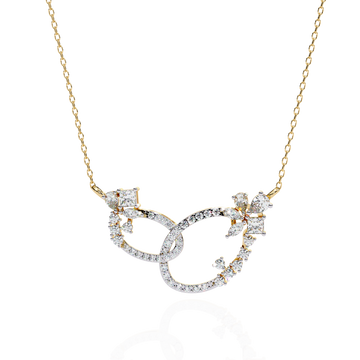 Intertwined Diamond Circle Necklace