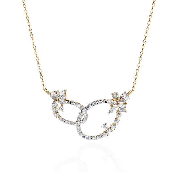 Intertwined Lab Grown Diamond Circle Necklace