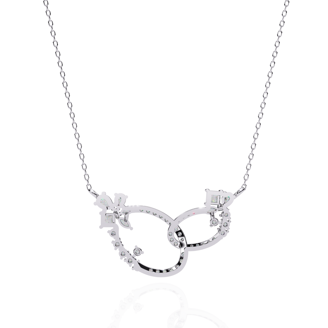 Intertwined Diamond Circle Necklace