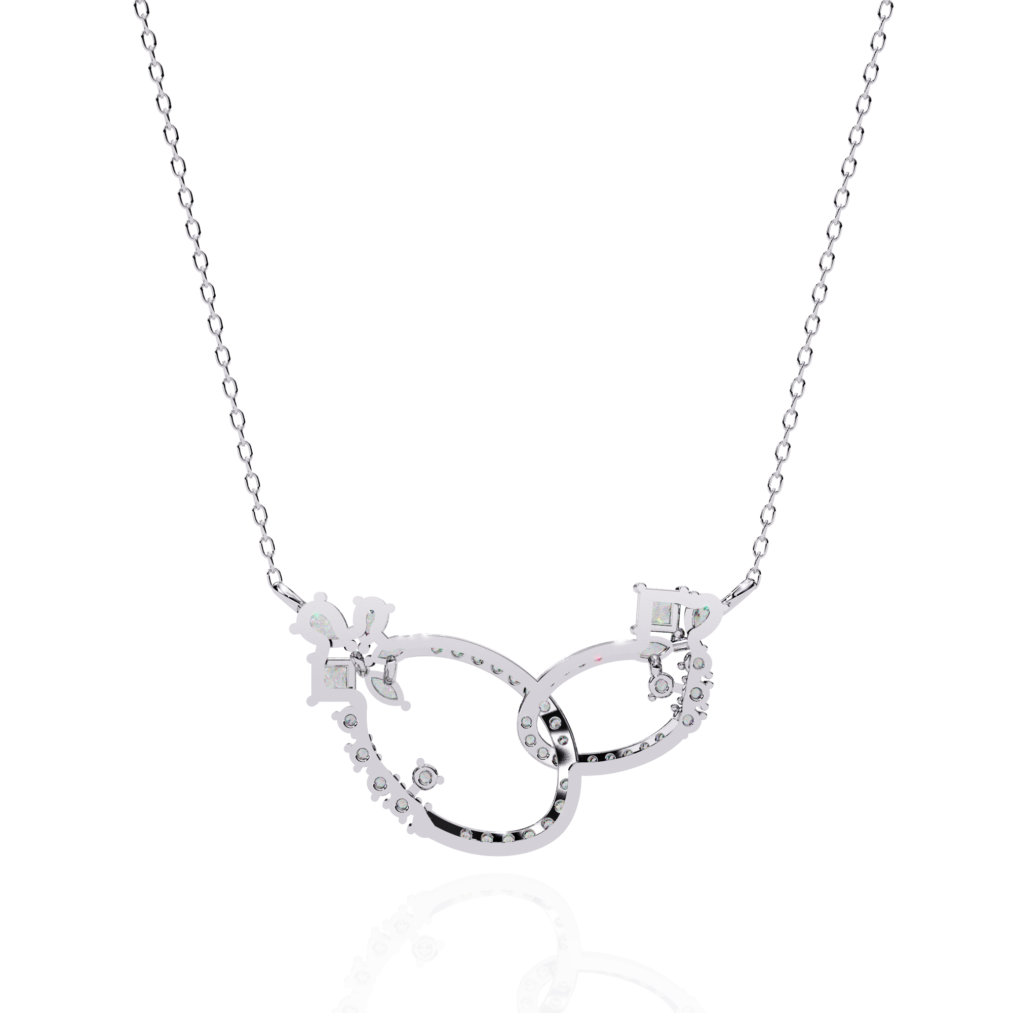 Intertwined Diamond Circle Necklace