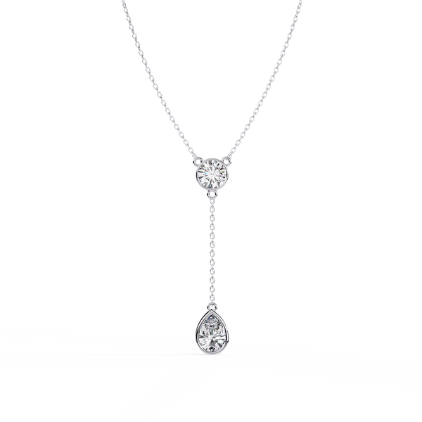 Classic Y-Necklace with Sparkling Lab Grown Diamonds Pendant