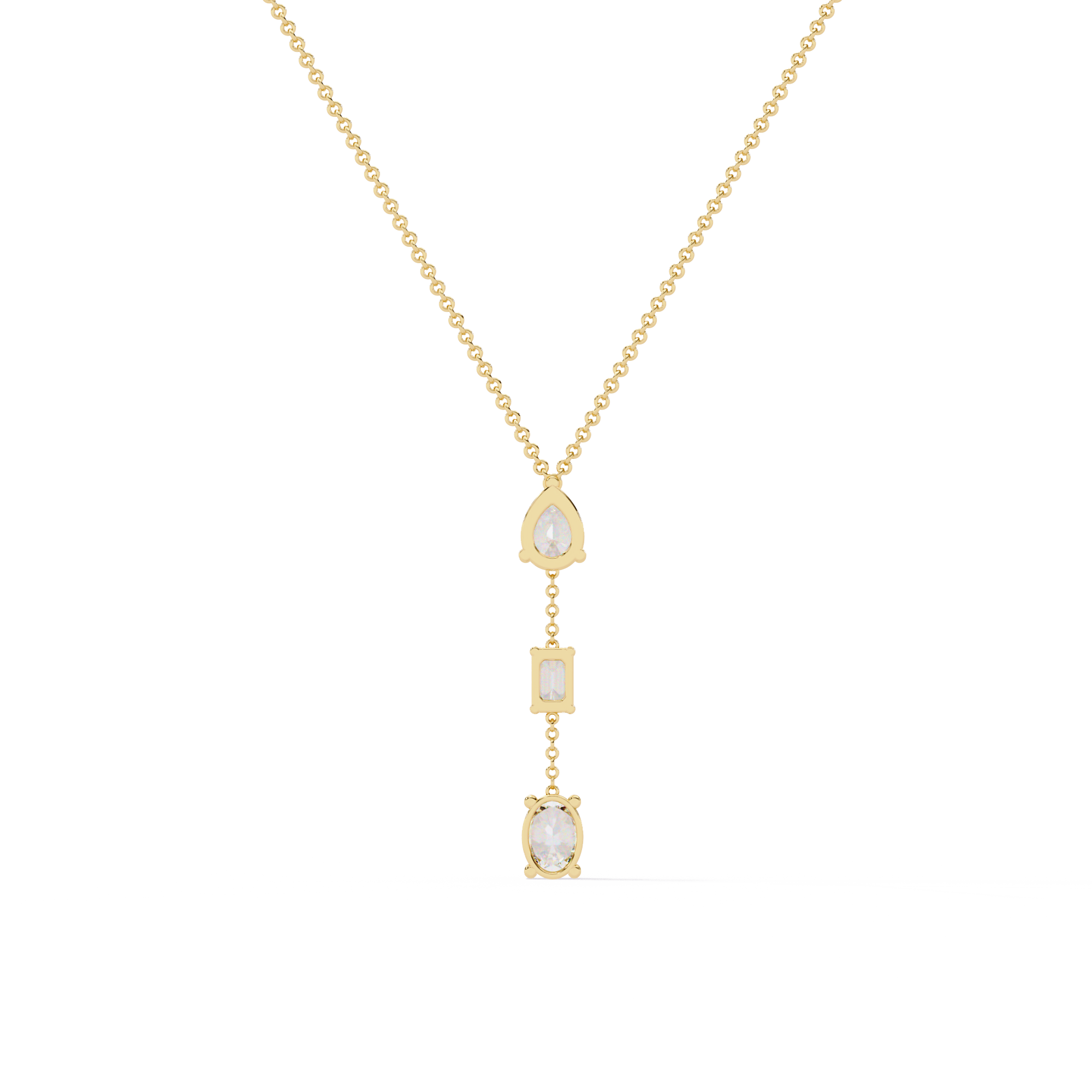 Diamond Y  Drop Necklace