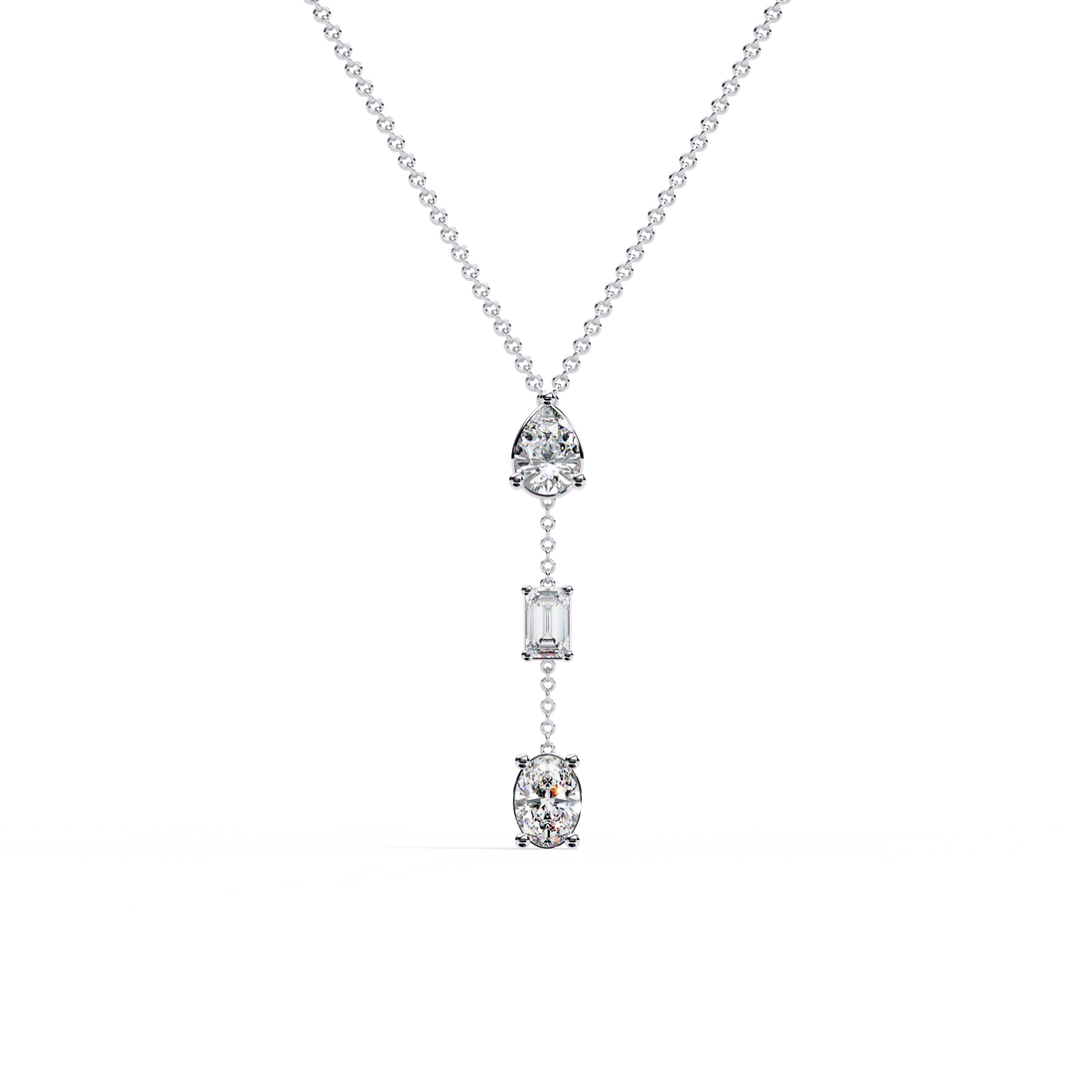 Diamond Y  Drop Necklace
