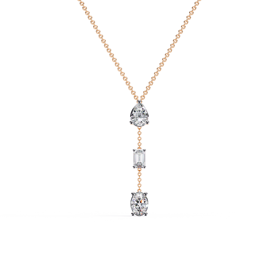 Lab Grown Diamond Y Drop Necklace