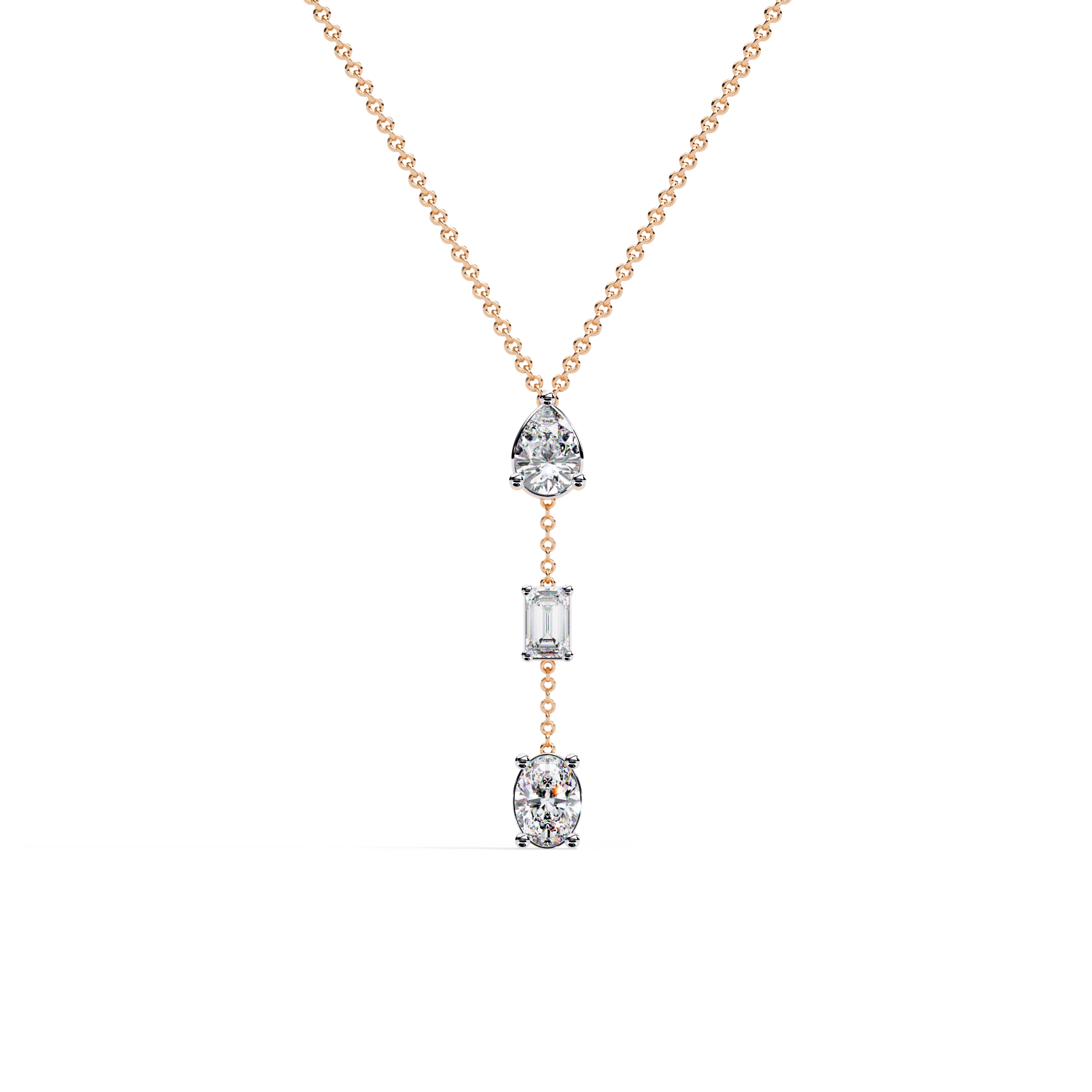 Diamond Y  Drop Necklace