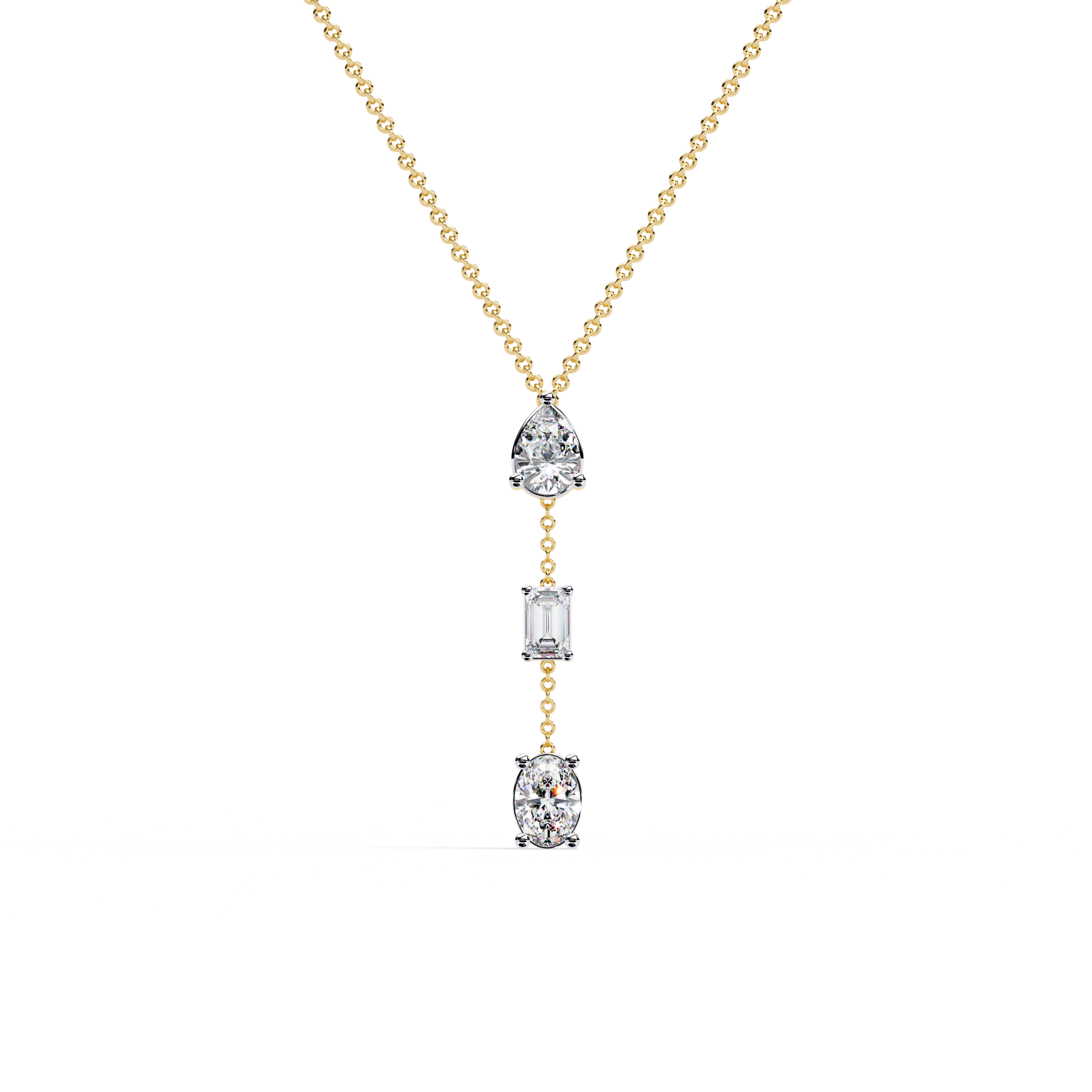 Diamond Y  Drop Necklace
