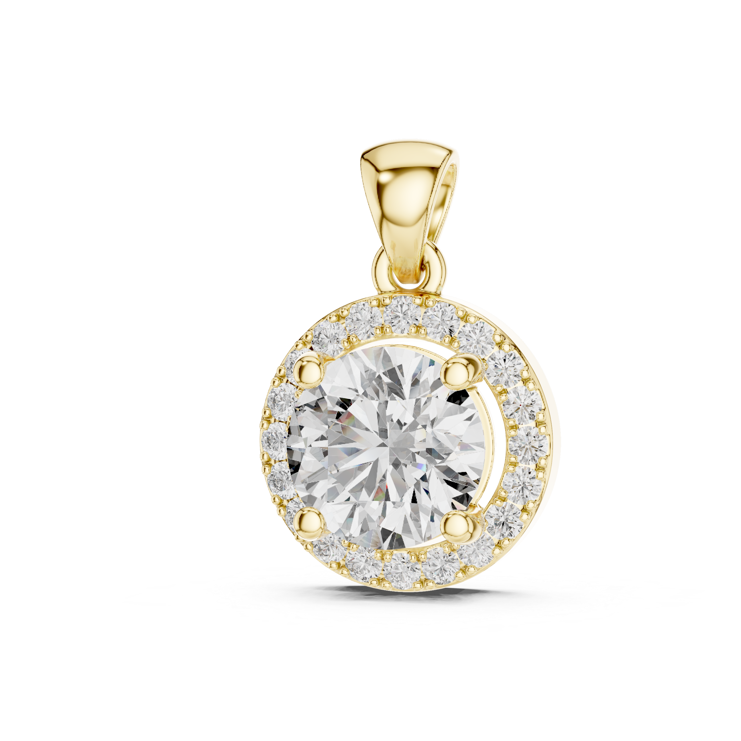 Luminous Cross Motif Lab Grown Diamond Pendant