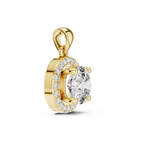 Luminous Cross Motif Lab Grown Diamond Pendant