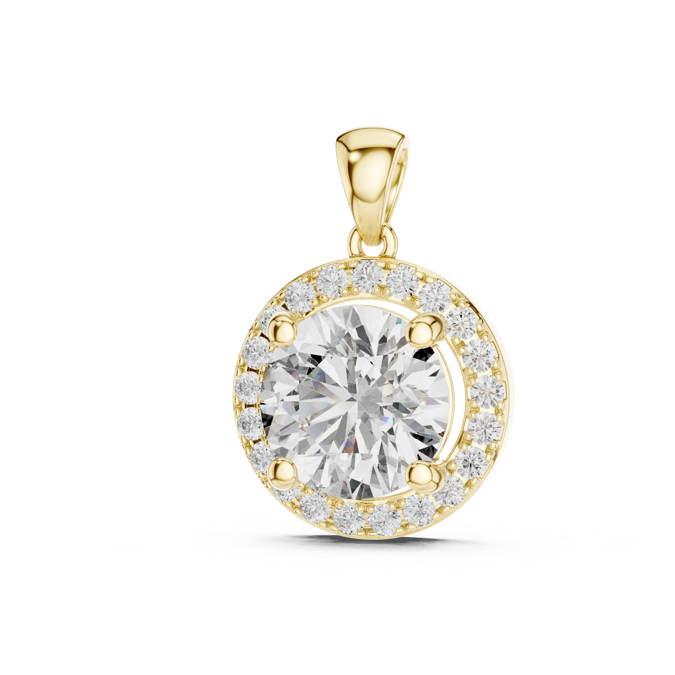 Sophisticated Round Solitaire Lab Grown Diamond Pendant