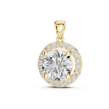 Sophisticated Round Solitaire Lab Grown Diamond Pendant