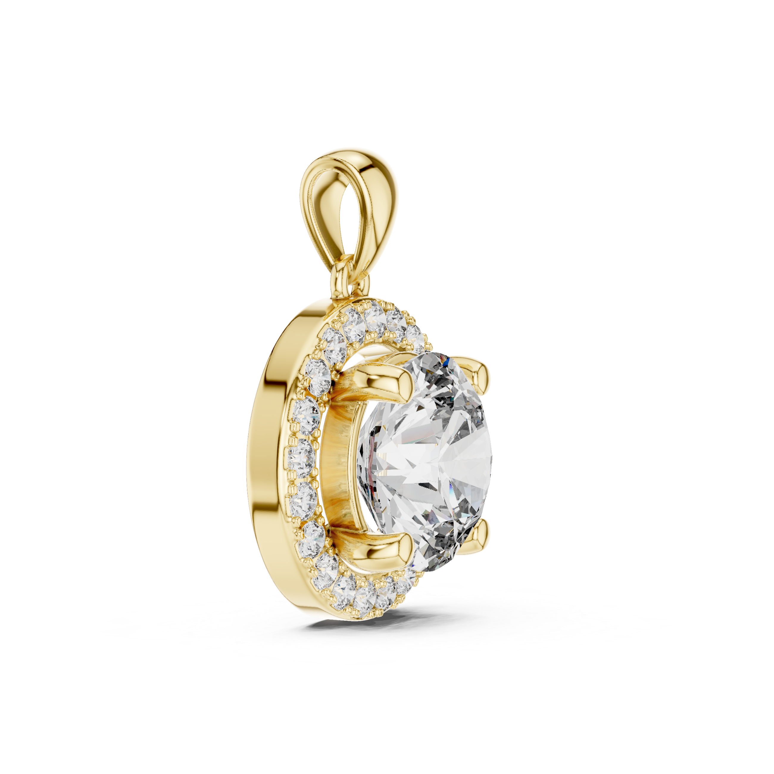 Sophisticated Round Solitaire Lab Grown Diamond Pendant