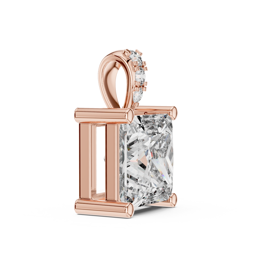 Artistic Swirl Design Lab Grown Diamond Pendant
