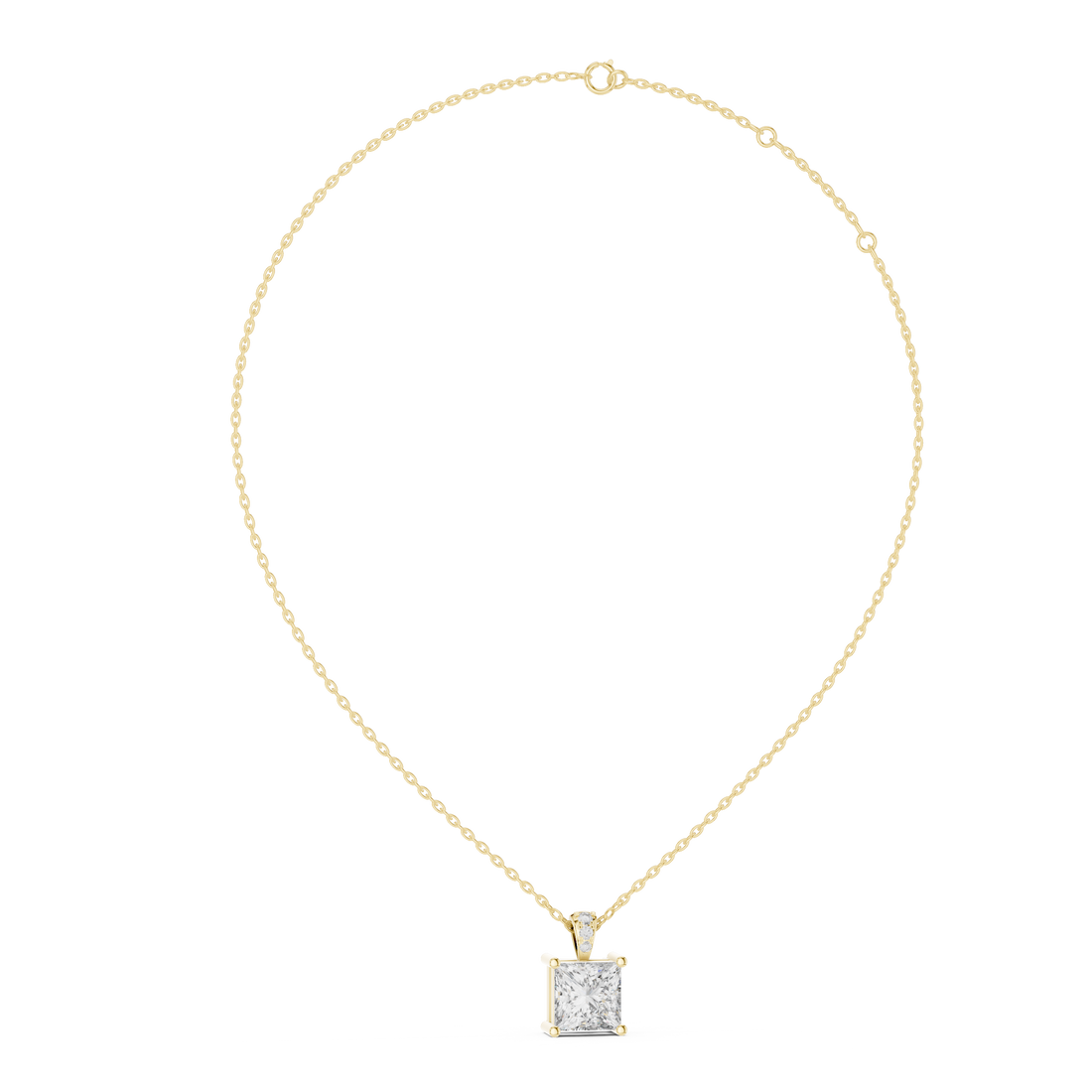 Artistic Swirl Design Lab Grown Diamond Pendant