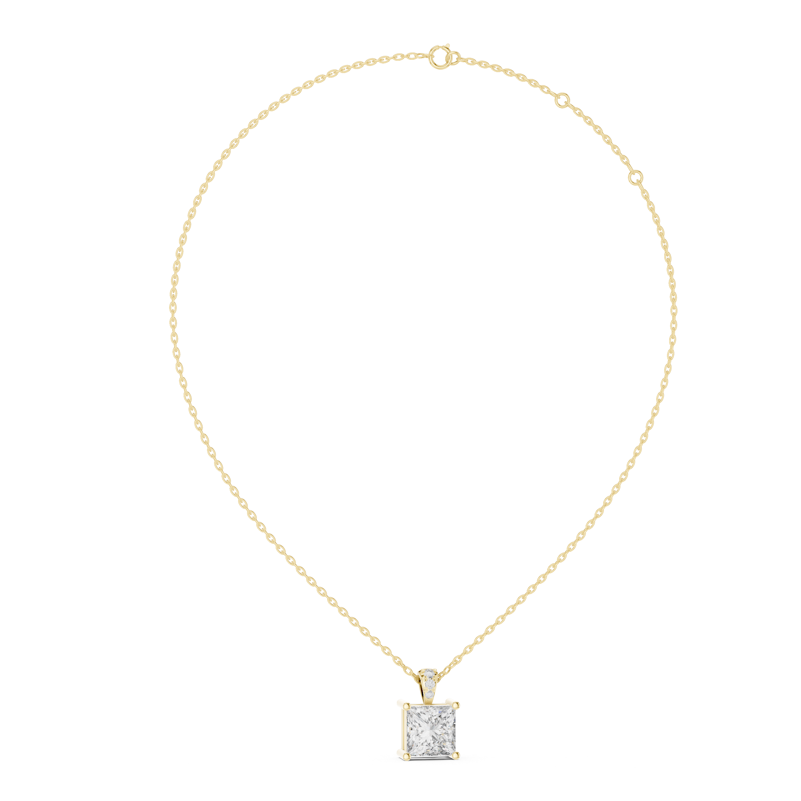 Artistic Swirl Design Lab Grown Diamond Pendant