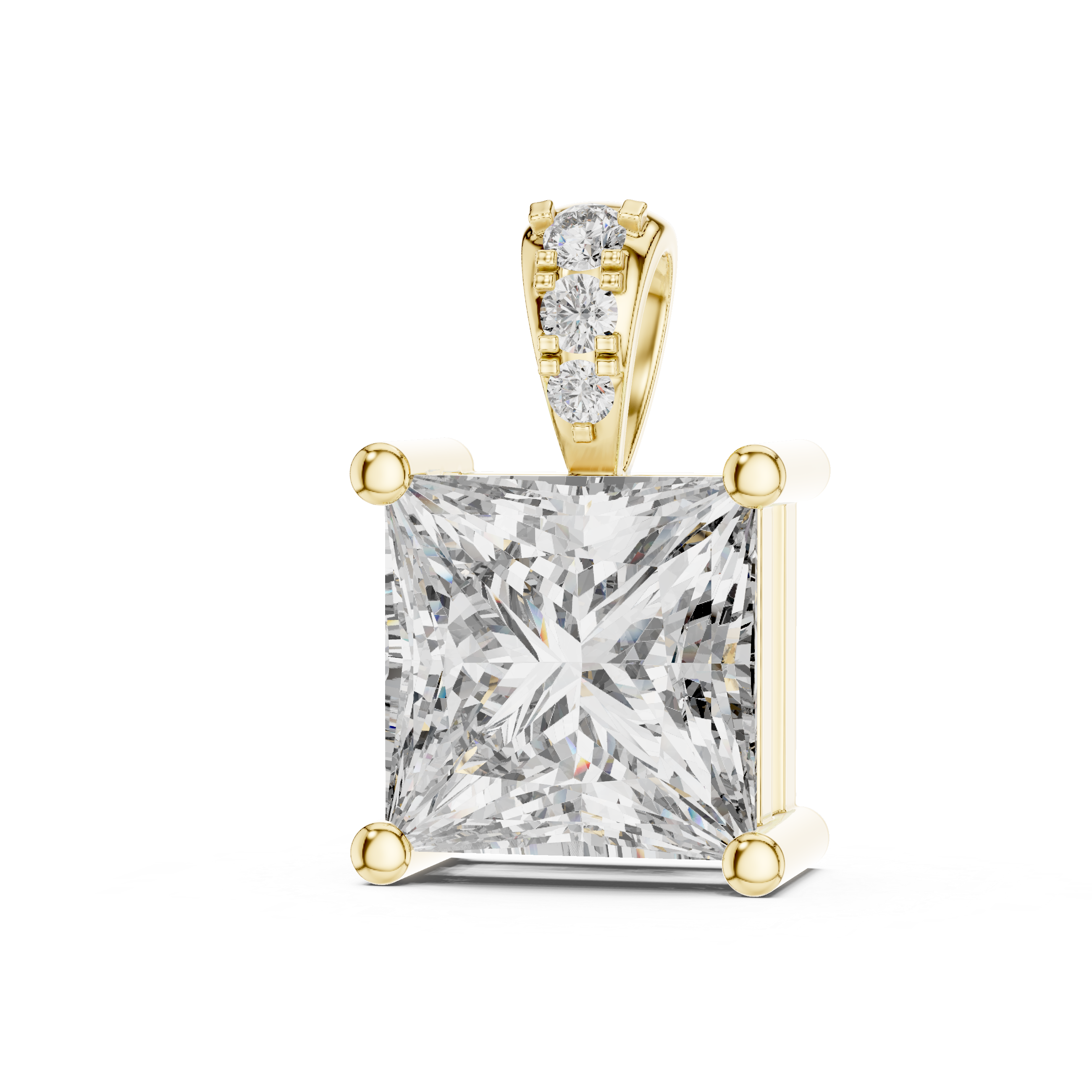 Artistic Swirl Design Lab Grown Diamond Pendant