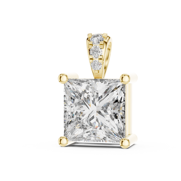 Artistic Swirl Design Lab Grown Diamond Pendant