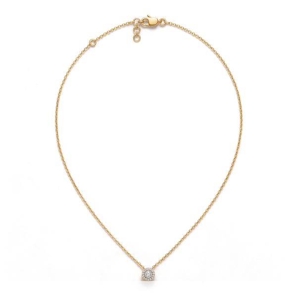 Classic Halo Round Diamond Pendant