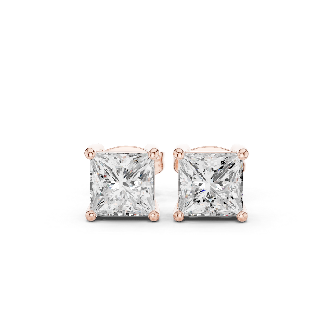 Radiant 2.01ct Princess Lab Grown Diamond Earring