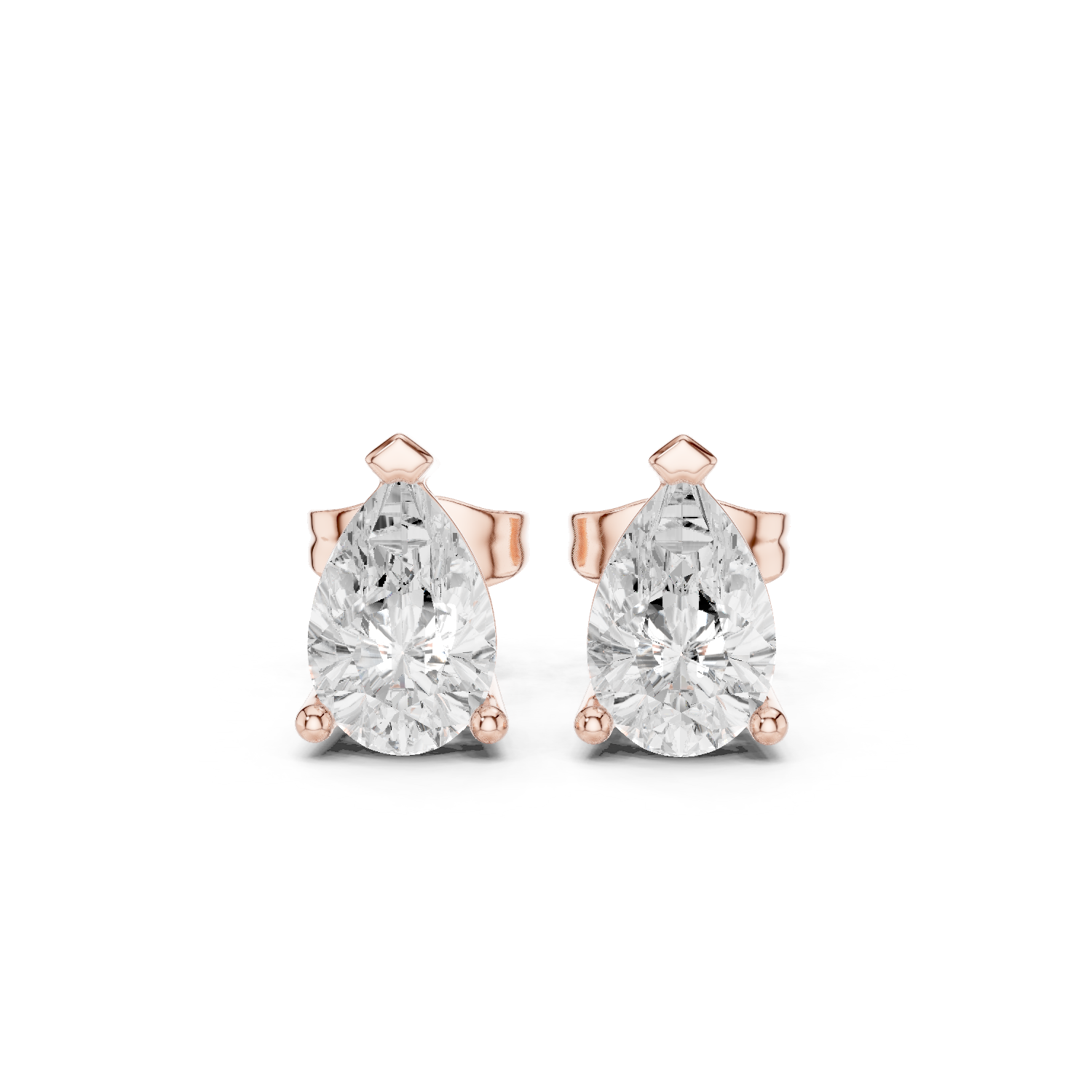 Bold 1.98ct Pear Lab Grown Diamond Earring
