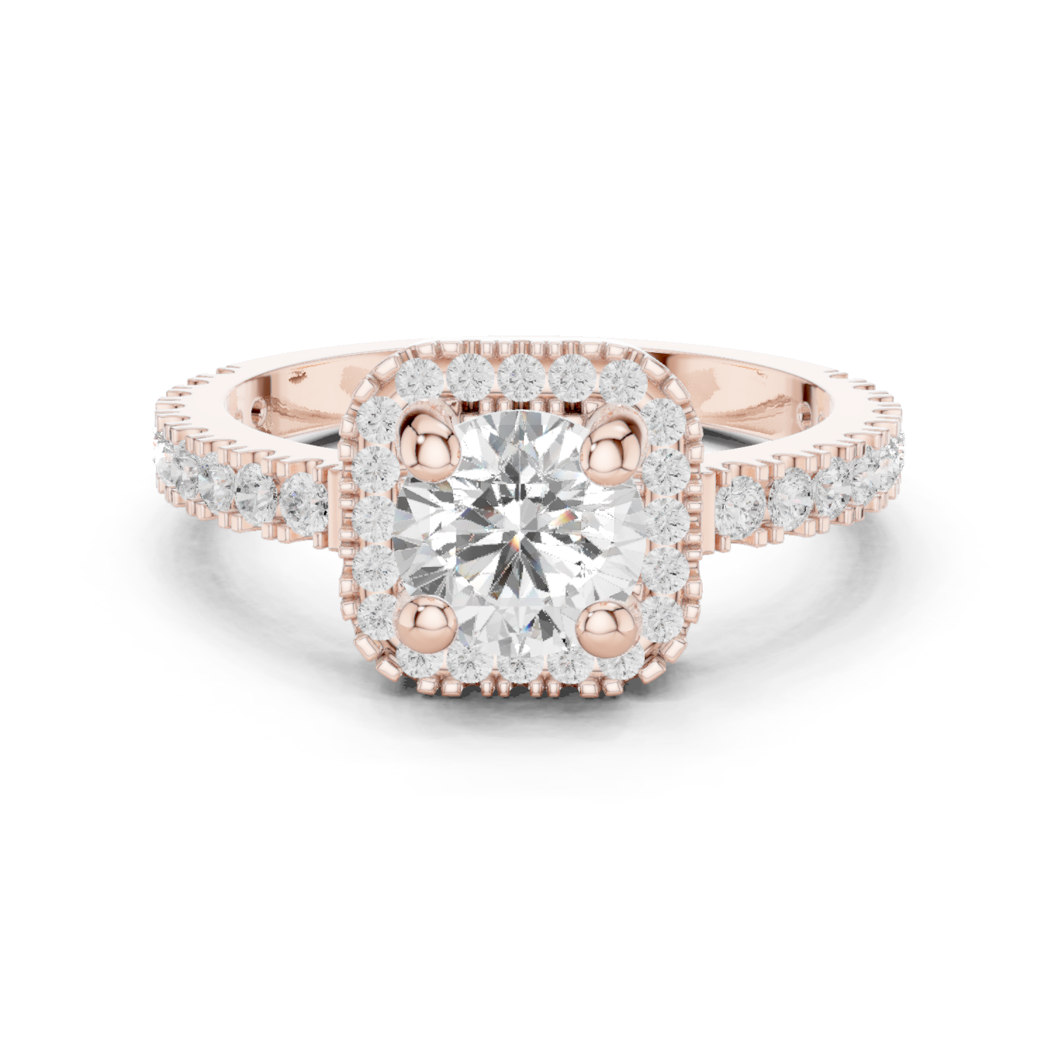 Sage Brush Lab Grown Diamond Floating Halo Ring