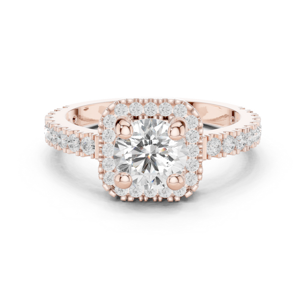 Sage Brush Lab Grown Diamond Floating Halo Ring