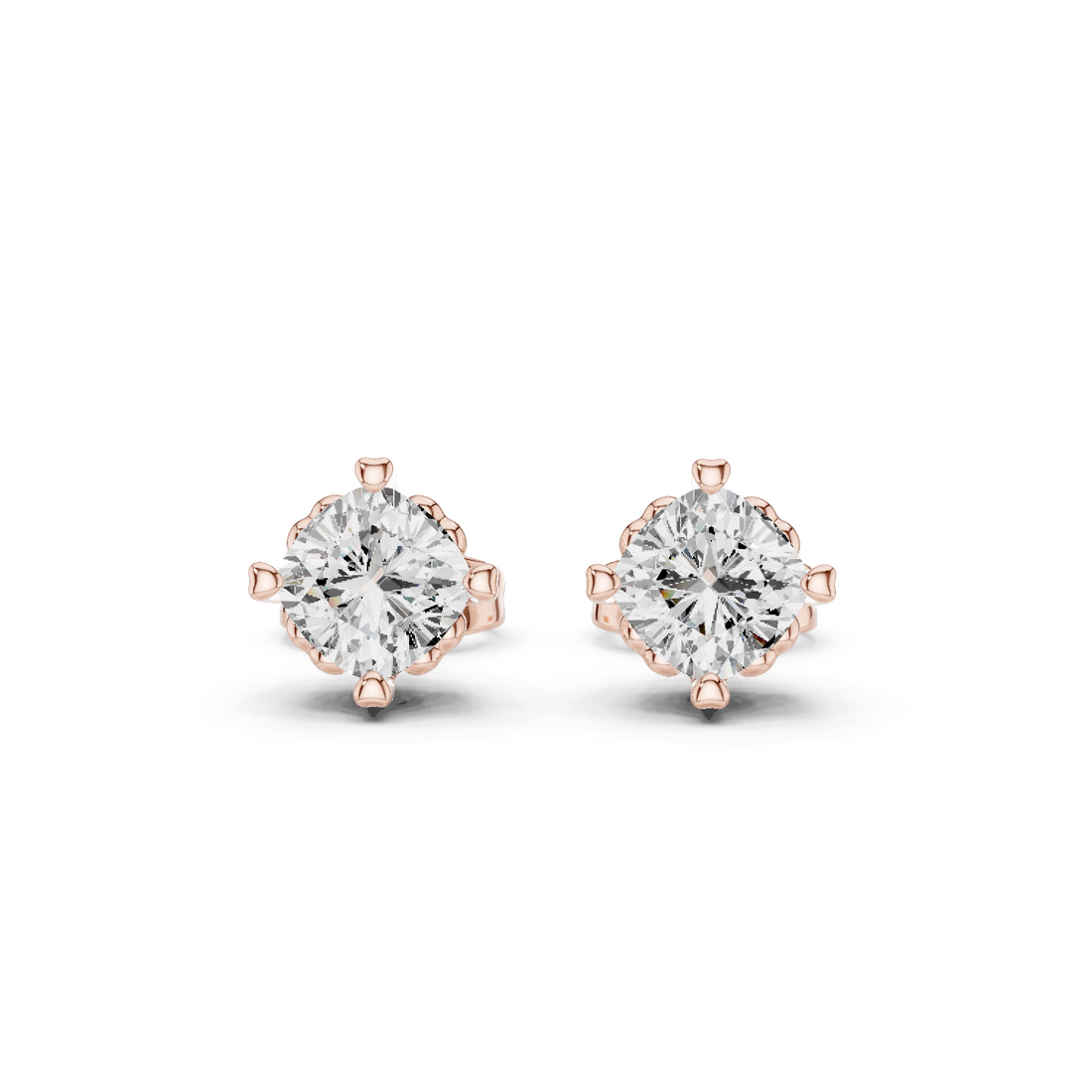 Exquisite Cushion Diamond Lab Grown Diamond Earrings