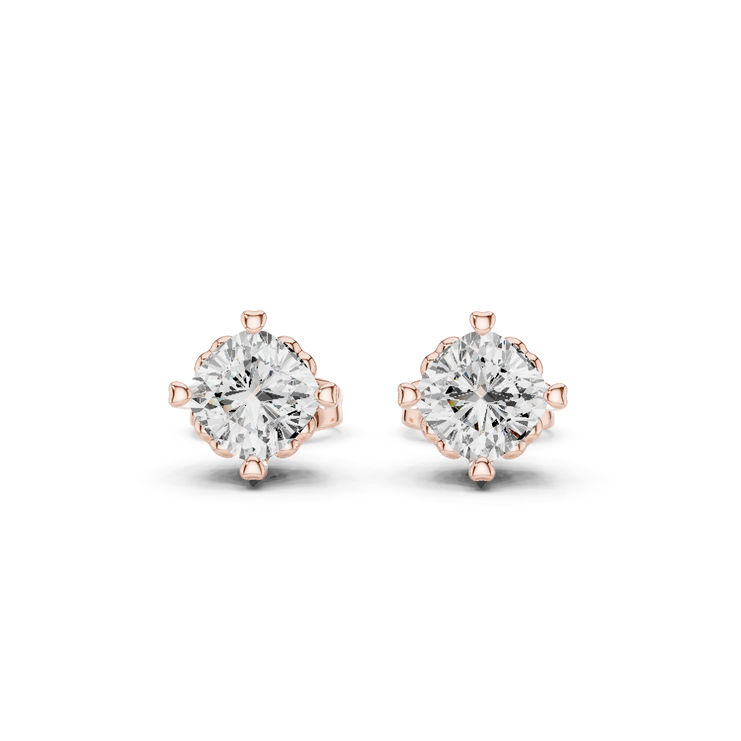 Exquisite Cushion Diamond Lab Grown Diamond Earrings