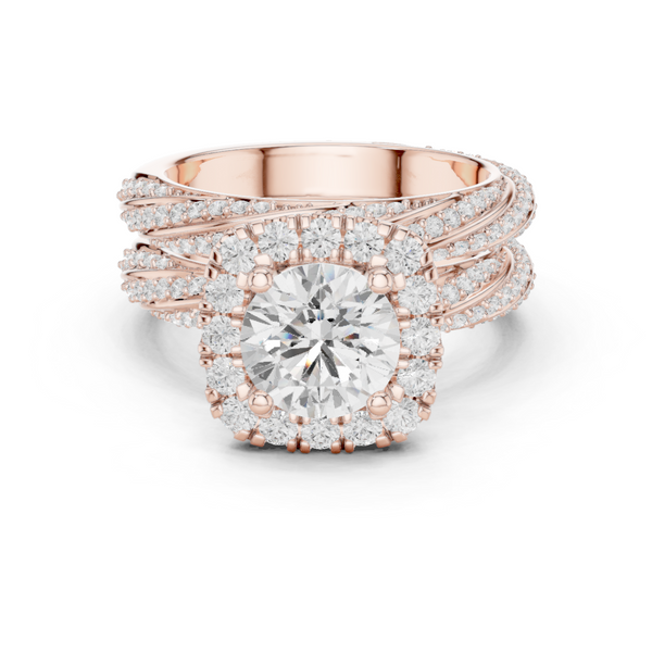 Fern Leaf Lab Grown Diamond Emerald Cut Solitaire