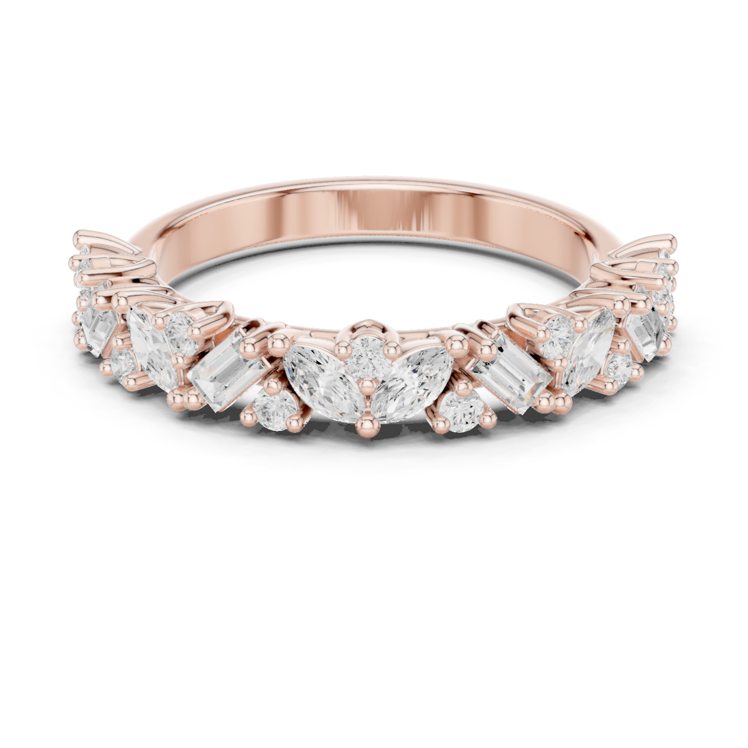 Summit Crest Lab Grown Diamond Intertwined Pave Ring