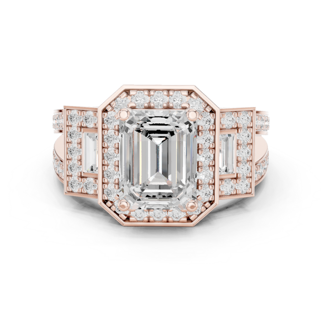 Daisy Chain Lab Grown Diamond Antique Estate Ring