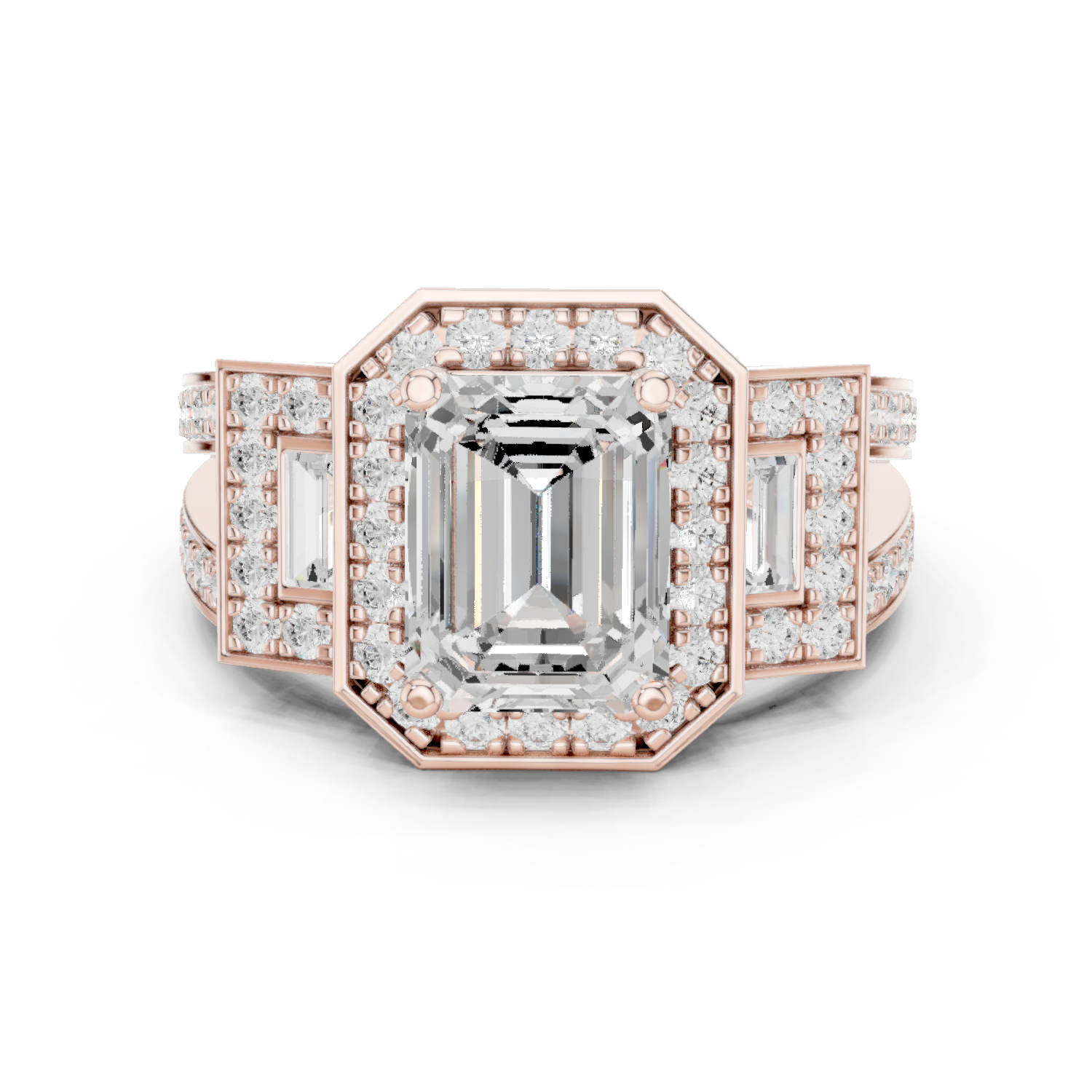 Daisy Chain Lab Grown Diamond Antique Estate Ring