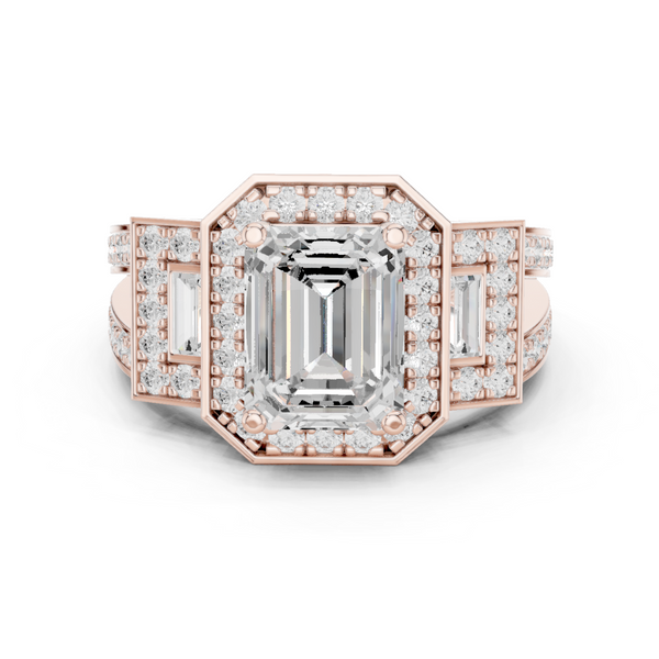 Daisy Chain Lab Grown Diamond Antique Estate Ring