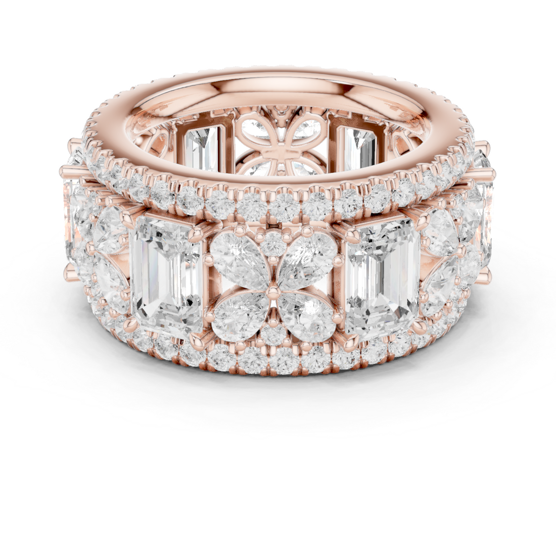 Clover Field Lab Grown Diamond Scroll Work Ring